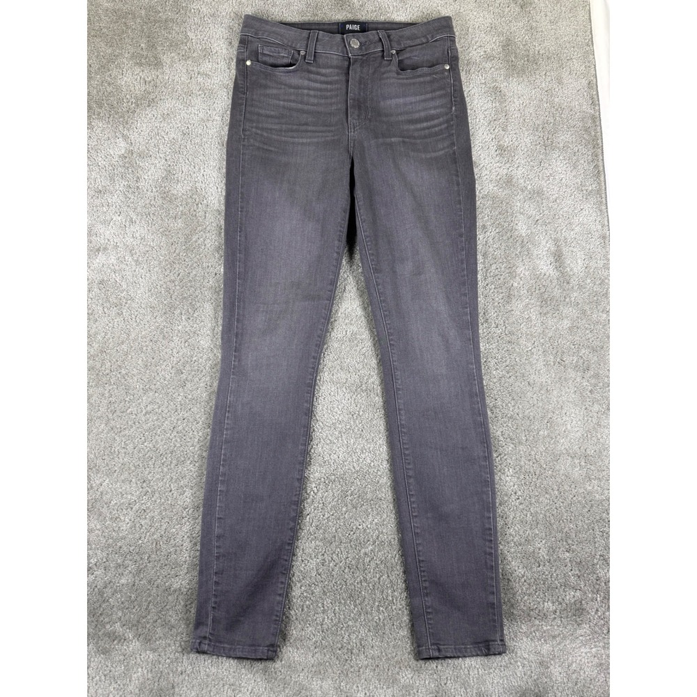 Paige Hoxton Ultra Skinny Grey High Rise Jeans Size 28